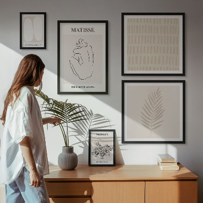 Lot de tableaux encadrés Formes de style minimaliste