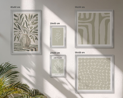Ensemble de 5 tableaux Motifs végétaux scandinaves