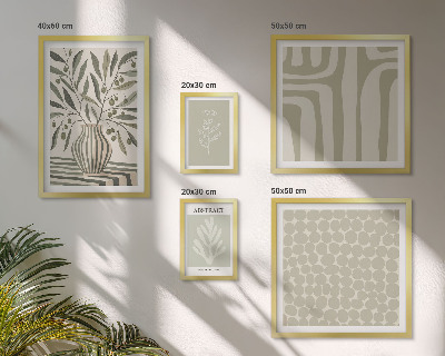 Ensemble de 5 tableaux Motifs végétaux scandinaves
