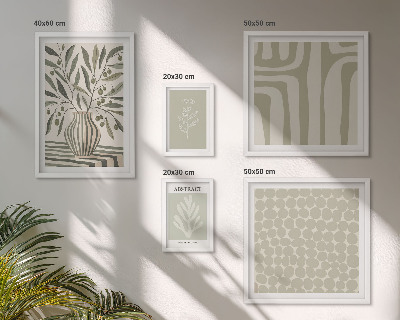 Ensemble de 5 tableaux Motifs végétaux scandinaves