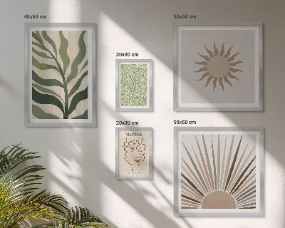 Lot de tableaux encadrés Graphismes végétaux abstraits et stylés