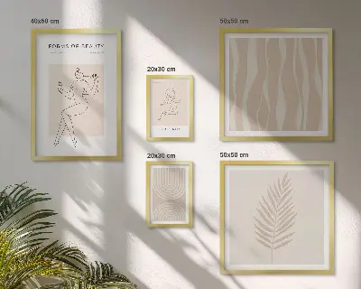 Tableau de décoration murale avec de magnifiques motifs minimalistes
