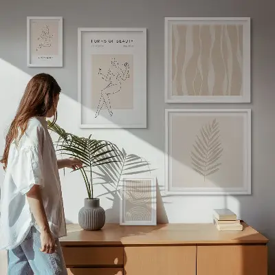 Tableau de décoration murale avec de magnifiques motifs minimalistes