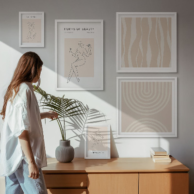 Lot de tableaux encadrés Formes minimalistes de beauté