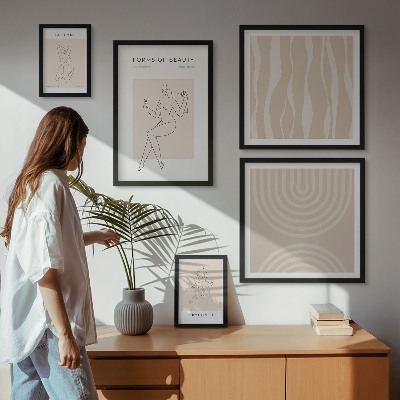 Lot de tableaux encadrés Formes minimalistes de beauté
