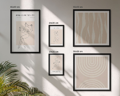 Lot de tableaux encadrés Formes minimalistes de beauté