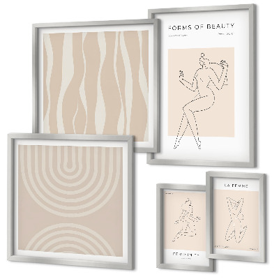 Lot de tableaux encadrés Formes minimalistes de beauté
