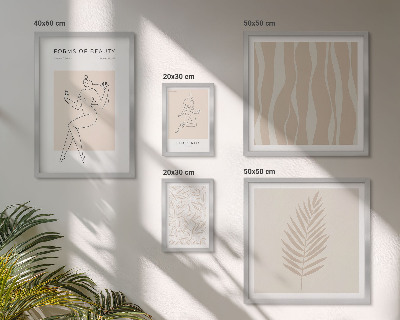 Ensemble de 5 tableaux Des graphismes stylés de femmes et de plantes