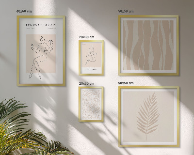 Ensemble de 5 tableaux Des graphismes stylés de femmes et de plantes