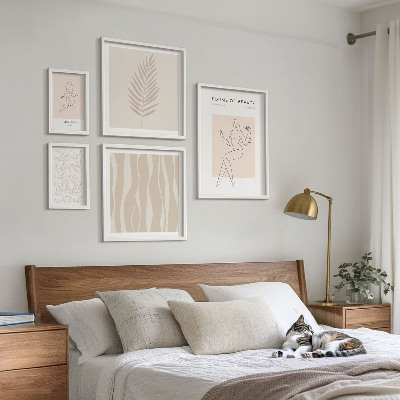 Ensemble de 5 tableaux Des graphismes stylés de femmes et de plantes