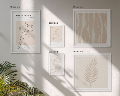 Ensemble de 5 tableaux Des graphismes stylés de femmes et de plantes