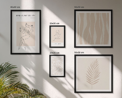 Ensemble de 5 tableaux Des graphismes stylés de femmes et de plantes