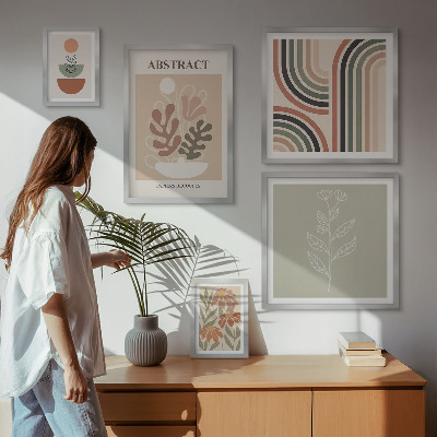 Tableau de décoration murale Abstractions végétales élégantes