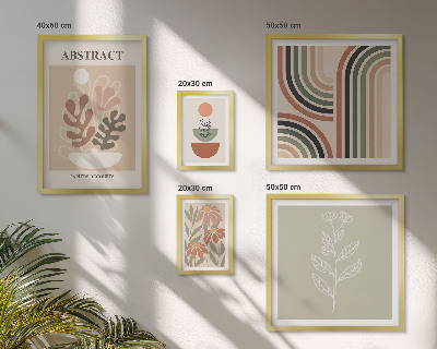 Tableau de décoration murale Abstractions végétales élégantes