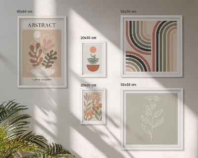Tableau de décoration murale Abstractions végétales élégantes