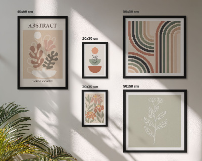 Tableau de décoration murale Abstractions végétales élégantes