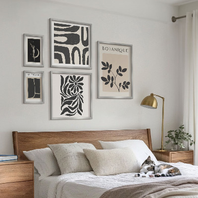 Lot de tableaux encadrés Motifs végétaux modernes