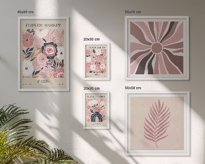Ensemble de 5 tableaux Marchés aux fleurs de style bohème