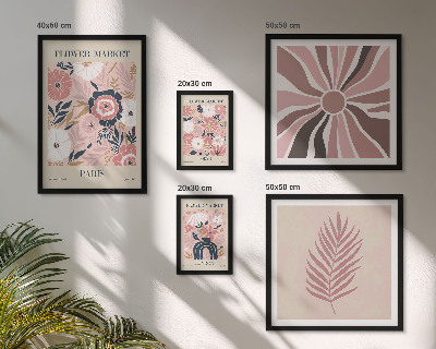 Ensemble de 5 tableaux Marchés aux fleurs de style bohème