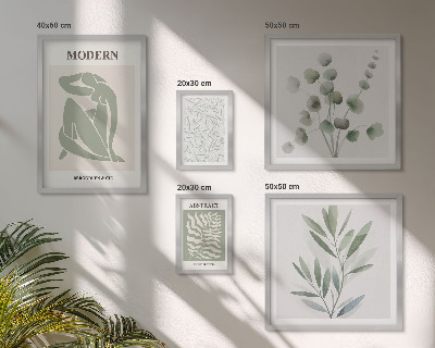 Ensemble de 5 tableaux Motifs décoratifs végétaux élégants