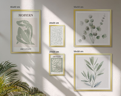 Ensemble de 5 tableaux Motifs décoratifs végétaux élégants