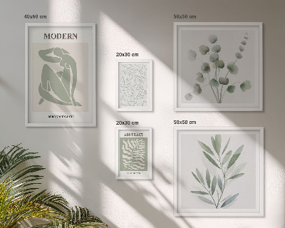 Ensemble de 5 tableaux Motifs décoratifs végétaux élégants