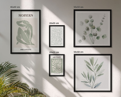 Ensemble de 5 tableaux Motifs décoratifs végétaux élégants