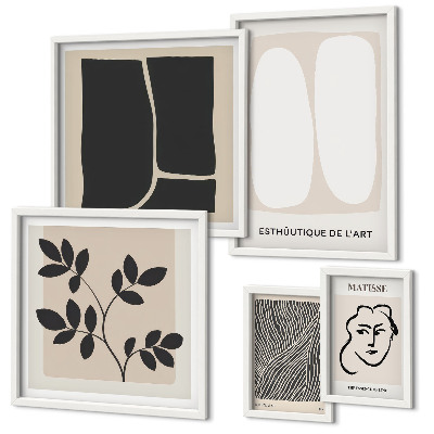 Tableau de décoration murale Lignes minimalistes graphiques élégantes
