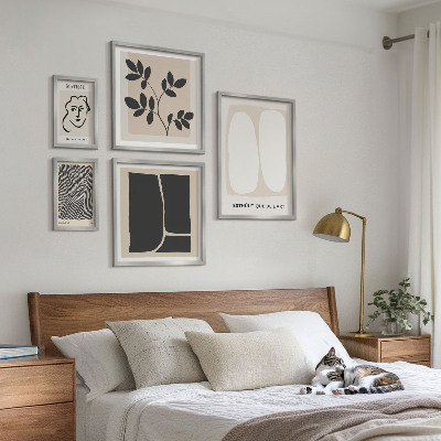 Tableau de décoration murale Lignes minimalistes graphiques élégantes