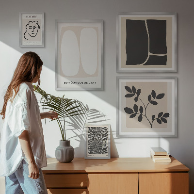 Tableau de décoration murale Lignes minimalistes graphiques élégantes