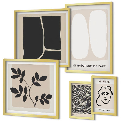 Tableau de décoration murale Lignes minimalistes graphiques élégantes