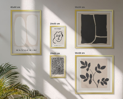 Tableau de décoration murale Lignes minimalistes graphiques élégantes