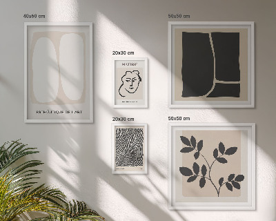 Tableau de décoration murale Lignes minimalistes graphiques élégantes