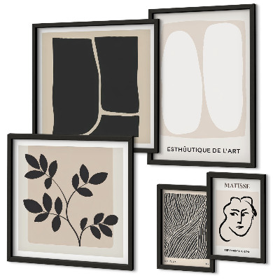 Tableau de décoration murale Lignes minimalistes graphiques élégantes