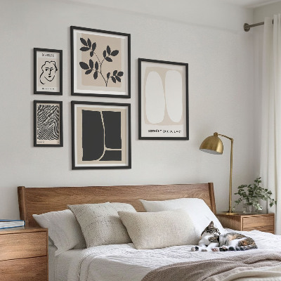 Tableau de décoration murale Lignes minimalistes graphiques élégantes
