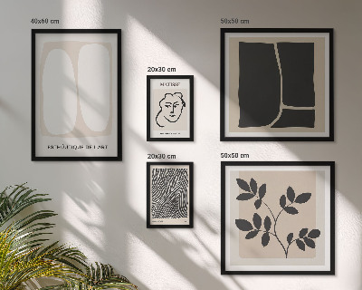 Tableau de décoration murale Lignes minimalistes graphiques élégantes