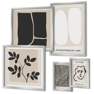 Tableau de décoration murale Lignes minimalistes graphiques élégantes