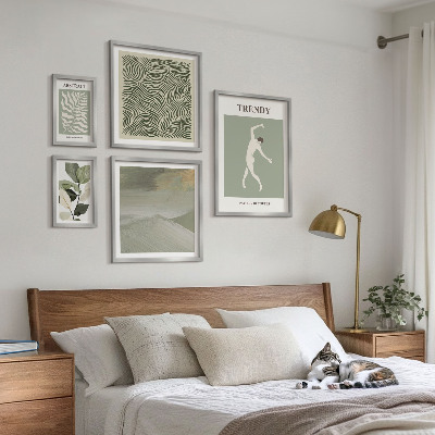 Lot de tableaux encadrés Plantes abstraites élégantes