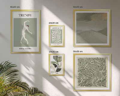 Lot de tableaux encadrés Plantes abstraites élégantes