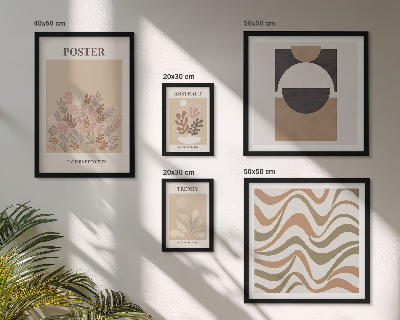 Ensemble de 5 tableaux Abstractions végétales élégantes