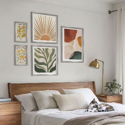 Tableau de décoration murale Géométrie graphique végétale élégante