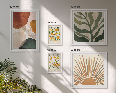 Tableau de décoration murale Géométrie graphique végétale élégante
