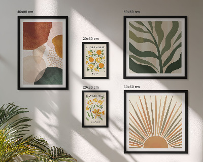 Tableau de décoration murale Géométrie graphique végétale élégante