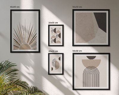 Ensemble de 5 tableaux Formes géométriques abstraites