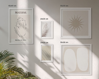 Tableau de décoration murale Formes minimalistes de style bohème