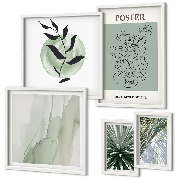 Lot de tableaux encadrés Inspirations végétales et nature