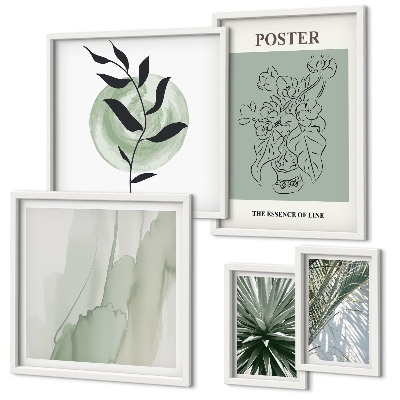 Lot de tableaux encadrés Inspirations végétales et nature