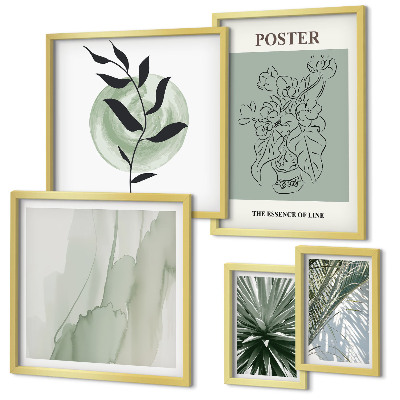 Lot de tableaux encadrés Inspirations végétales et nature