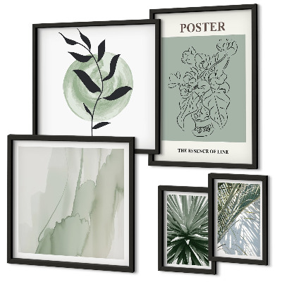 Lot de tableaux encadrés Inspirations végétales et nature