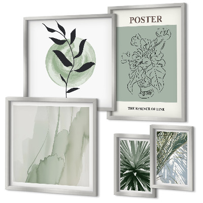 Lot de tableaux encadrés Inspirations végétales et nature